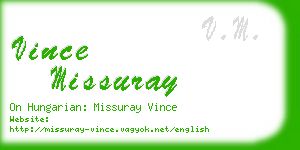 vince missuray business card